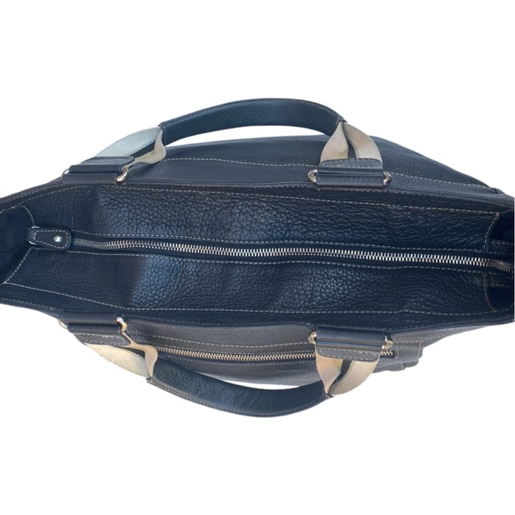 FURLA Black Pebbled Leather Hobo Handbag Purse Bag - Picture 11 of 16